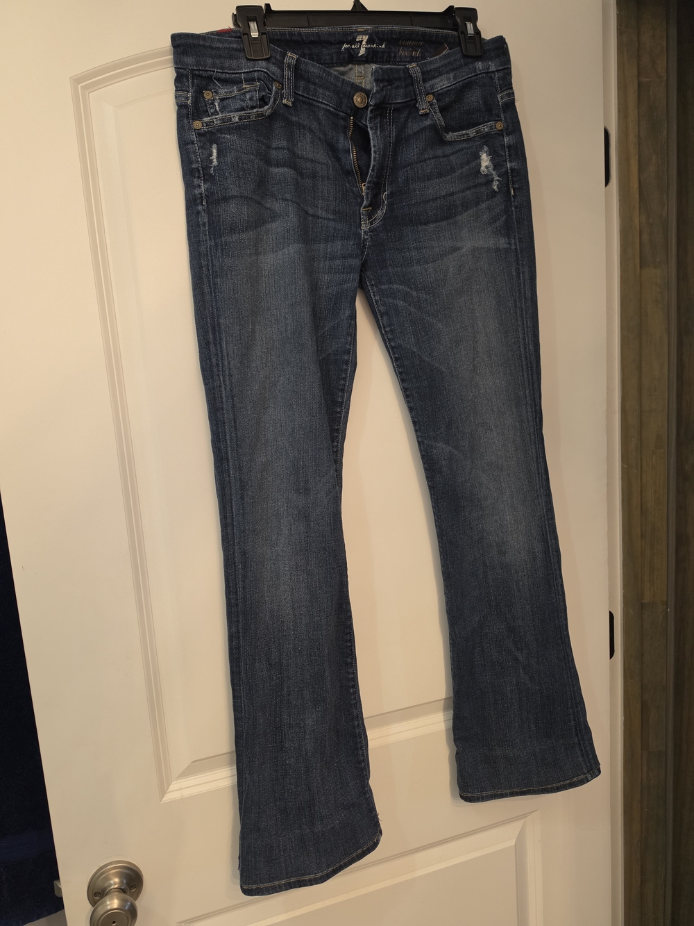 Seven For All Mankind Women's Kimmie Bootcut Distressed Jeans In Size 31
